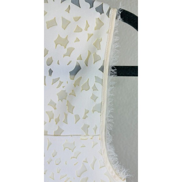 Elizabeth and James Levine Ivory Midi Dress Laser Cut Bodycon Sheer‎ Panel NEW 4 - Picture 11 of 15